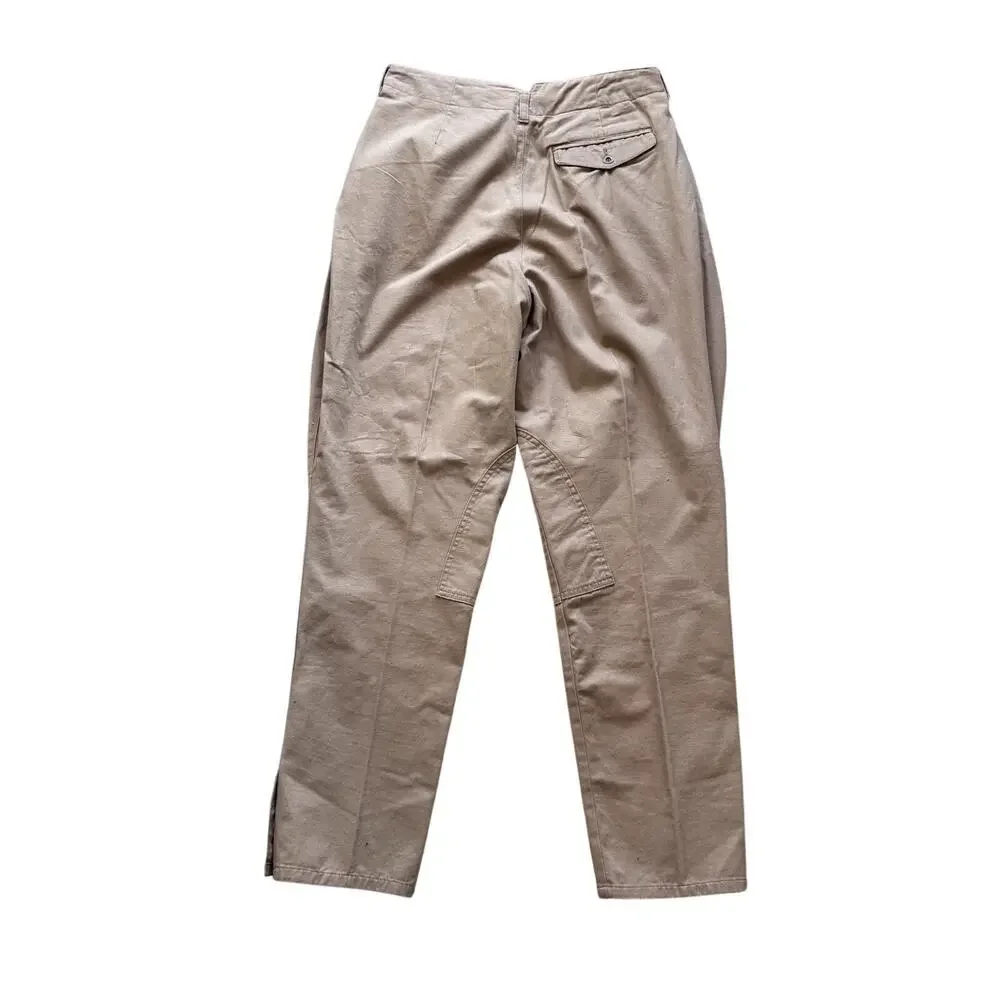 VTG Eddie Bauer Women's Khaki Chino Pants Size 14 Pleated - Picture 6 of 6